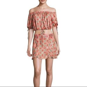 Free People two-piece off shoulder crop top